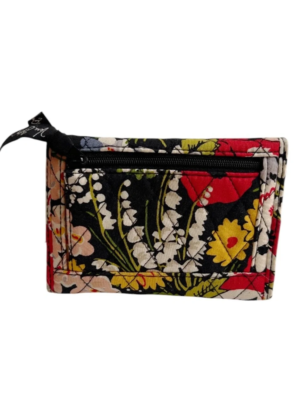 Vera Bradley Euro Tri-fold Wallet Poppy Fields Pattern - Picture 9 of 10